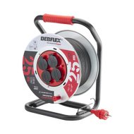 Enrouleur Métal HO7RN-F - 3G1,5mm² - 4 prises étanches IP44 - Longueur 25 mètres