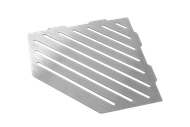 Tablette d’angle TI-Shelf LM2 Dural inox brossé