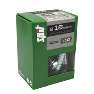 Cheville acier monobloc PRIMA SPIT avec vis TH Ø10x70MM  Ø16x65MM - Boite de 10 pièces