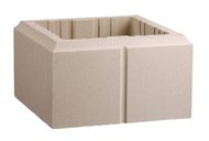 Elément pilier LISSE 30x30x17CM BLANC