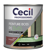 Peinture Bois Haute Performance PE B45 - Rouge Basque Satiné - Pot de 0,5L
