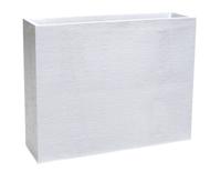Jardinière muret LOFT XL GRAPHIT 63L blanc cérusé effet vagues
