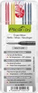 Mines asorties pour marqueurs pica dry 4 graphites + 2 rouges + 2 jaunes - Pica