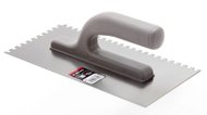 Platoir à colle inox dent carré avec manche bi-matière - 10x280x120mm