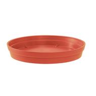 Soucoupe ronde TOSCANE Ø34,5 cm orange terre battue polypropylène