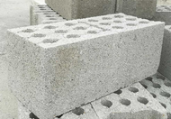 Bloc perforé en béton - long. 50CM x haut. 20CM x ep. 20CM