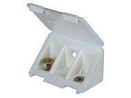 Equerre taquet avec cache vis 3 trous de vis Plastique blanc 23x23x43 Sachet de 12