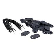 Kit de fixation pour canisses PVC - anthracite - (attache + brin 14 cm fil de fer plastifié) 26 pcs