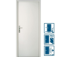 PORTE PALIÈRE FEU ET ACOUSTIQUE EI30 / 30 db 2040 X 830 POUSSANT GAUCHE