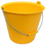 Seau PRO translucide à ergots avec poignée et anse 5,3MM - Jaune - 13L