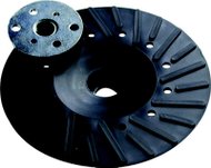 Plateau caoutchouc ventilé pour disque fibre - Ø180mm - écrou M14