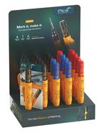 Presentoir pica 20 marqueurs trous prof.10 noirs + 5 rouges + 5 bleus - Pica
