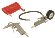 Soufflette bec court + Pistolet de gonflage N + Tuyau spiral 6 x 8MM - Lacmé