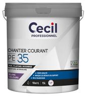 Peinture acrylique velours blanc Cecil PE 35 chantier courant 15 L