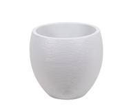Pot Rond EGG GRAPHIT Ø50cm H45cm 46L Blanc Cérusé