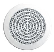 Grille concentrique Ø125MM blanche aluminium avec moustiquaire (A/M) - Autogyre