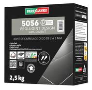 Joint carrelage de 2 à 6MM PROLIJOINT DESIGN 5056 - Gris Ciment - Sac de 2,5KG