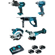 Ensemble de 5 machines 18 V Li-Ion DLX5039PTJ