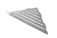 Tablette d’angle TI-Shelf LM1+ Dural inox brossé avec rebord
