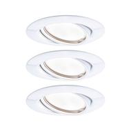 Spot encastré Base orient 20° Ø90MM GU10 x3 4,5W 350lm 3000K métal blanc 230V