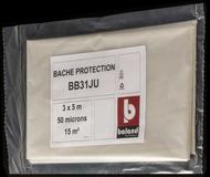 Bâche de protection polyèthylène - ép.fin  15m² - Rouleau de 3 x 5M
