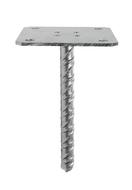 PIED DE POTEAU SIMPLE PLATINE PPSP100