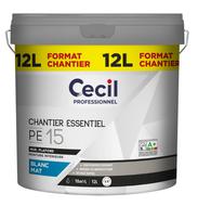 Peinture acrylique mat Cecil PE M15 blanc 12L