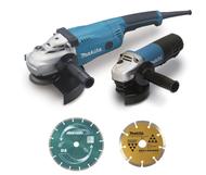 Pack 2 meuleuses (GA9020 230MM + 9558HNRG 125MM) + 2 disques diamant