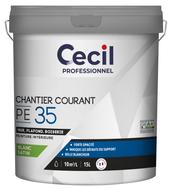 Peinture acrylique satin Cecil Chantier Courant PE 35 blanc 15L