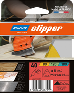 Delta abrasifs velcro 6 Trous Grain 40 - Lot de 5