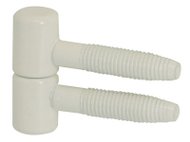 Fiche à visser Acier epoxy blanc D:13 H:28 Blister de 2