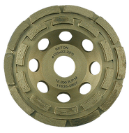 Plateau diamanté béton segment double piste - Ø125MM - Ep.7MM Segment 5MM Alésage 22,23MM