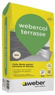 Colle fibrée pour terrasses et balcons WEBERCOL TERRASSE Beige 25kg