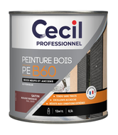 Peinture Bois PE B60 - Rouge Basque Satiné - Pot de 0,5L