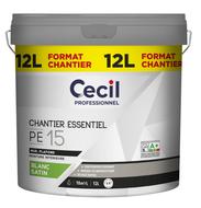 Peinture acrylique satin Cecil PE S15 blanc 12L