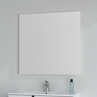 Miroir plat sur fond mélaminé à suspendre - sans applique