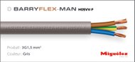 Câble électrique BARRYFLEX MAN H05VV-F- 3G1,5mm² - Couronne L.50m - Gris