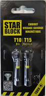 Embout magnétique T10 & T15 STARBLOCK Blister de 2