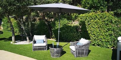 Parasol Droit TILT 3 x 2M - Gris Ardoise