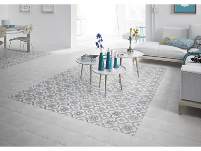 Carrelage sol intérieur ADOBE 20x20cm ép.8,7mm - Gales White