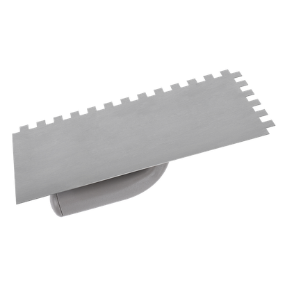 Platoir à colle inox dent château 10mm avec manche bi-matière - 270x130mm