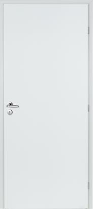 Bloc-porte Palière Plane à Chant Dégraissés -  28DB EI30 1V SA - Prépeint Blanc - Huisserie Neolys 90x65mm -  3 coffres 5 pênes - Poussant Gauche - 204x93cm