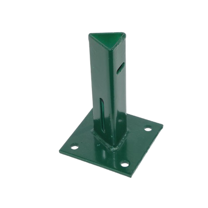 Platine pour piquet T Vert 6005 