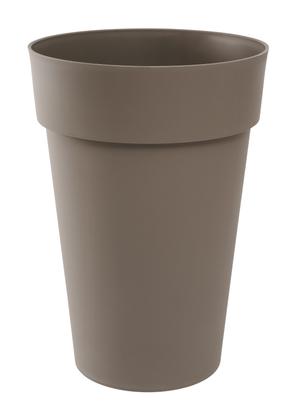 Vase rond haut TOSCANE 67L taupe polypropylène Ø46 cm