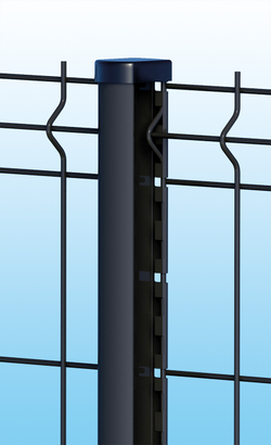 Poteau à  Encoche TITAN Ht 1,60 m - Gris 7016