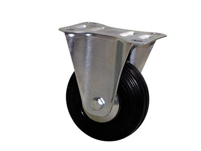 ROULETTE CAOUTCHOUC NOIR FIXE D100