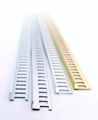 Profilé de finition carrelage - Chant droit aluminium naturel - Long. 250CM - Ht 10MM - CL 1050/250