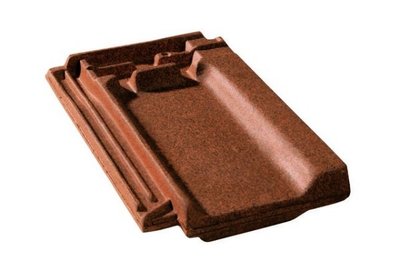 Tuile chartreuse terre cuite brun vieilli - long. 33CM x larg. 22,8CM