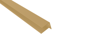 Profil d'angle en F Aluminium pour bardage WEO35/60 - 65x80mm L.3m - Cèdre