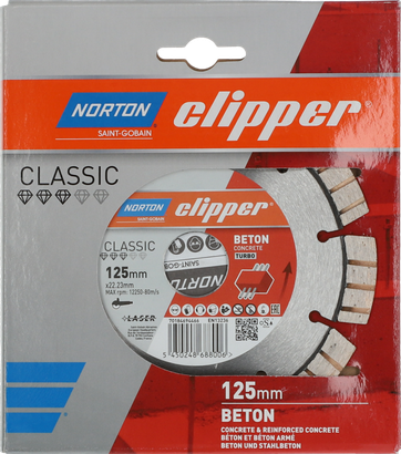 Disque diamant CLASSIC BETON TURB0 125x22,23